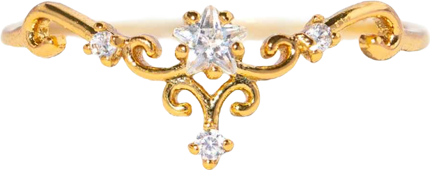 Crystal Gold Plated Wish Granted Rings