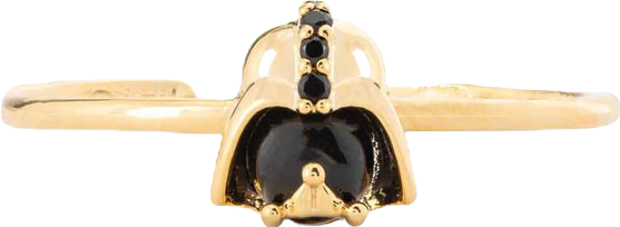 Crystal Star Wars Darth Vader Gold Plated Adjustable Rings