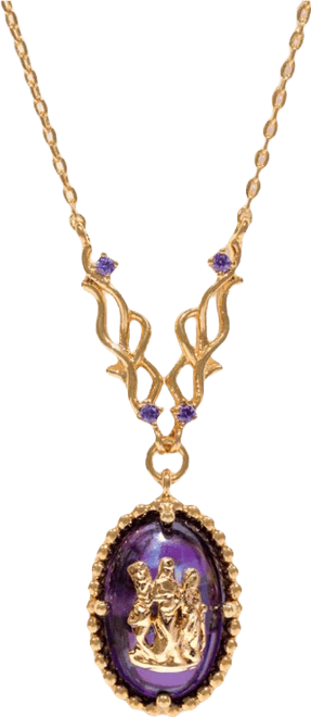 Marvel Studios Agatha Crystal Gold Plated Pendant Necklace