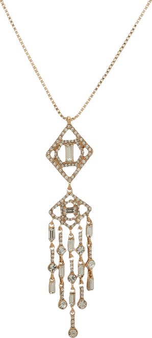 Glass Stone Mosaic Shaky Pendant Necklace