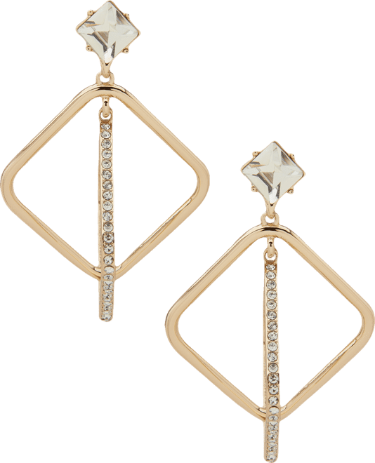 Glass Stone Pave Orbital Earrings