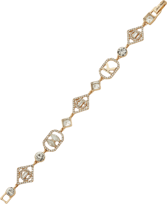 Glass Crystal Stone Mosaic Logo Flex Bracelet