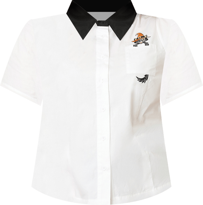 Women's Plus Size 1940s Collared Blouse