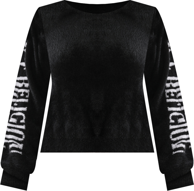 Women's Jacquard Reversible Crew Neck Sweater