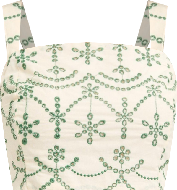 Women's June + Vie Cropped Eyelet Top