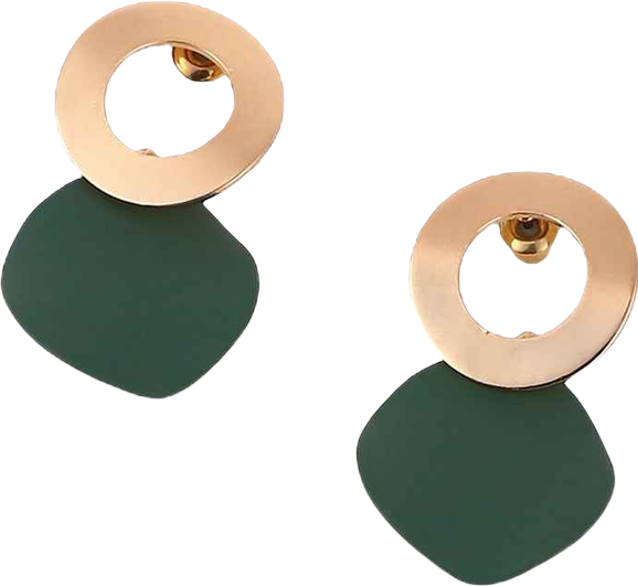 Women's The Circular-Plate Drop Earrings