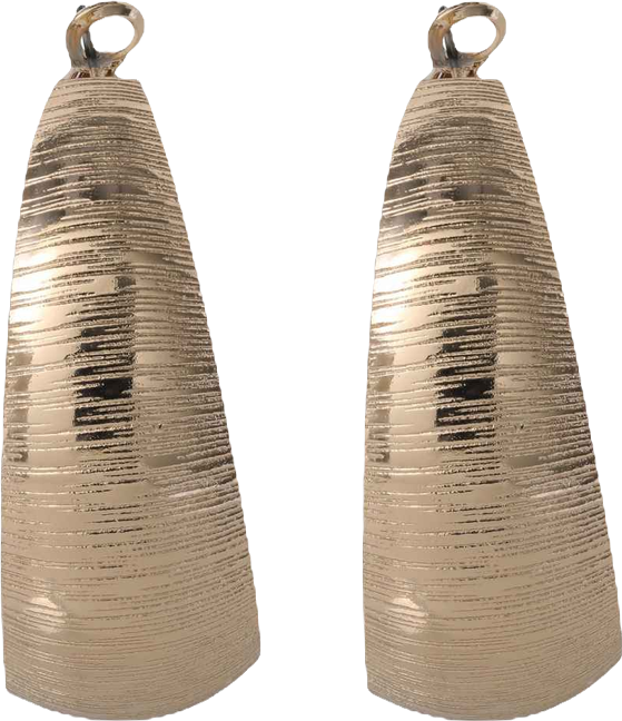 Matte Textured Gold Hoop Earrings