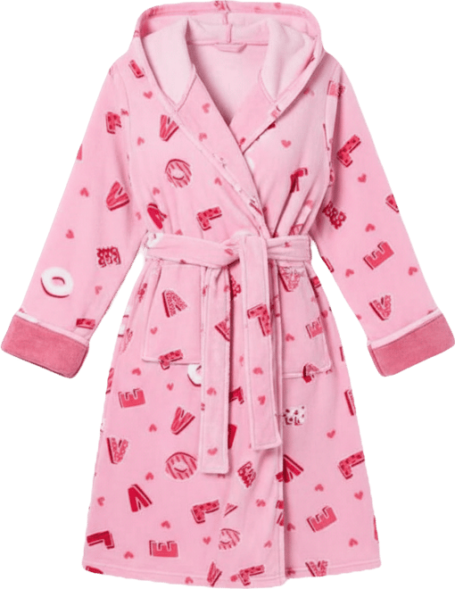 Women's Plush Hooded Wrap Robe
