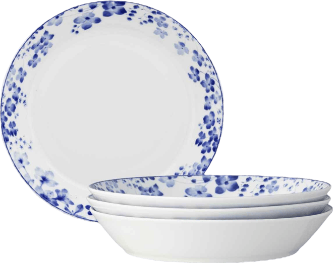 Bloomington Road Coupe Dinner Bowls, Set of 4, Service For 4