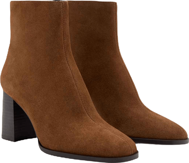 Women's Suede Block-Heel Boots