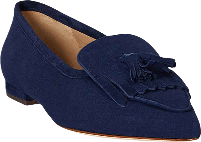 Women's Londyn Sheep-Suede Kiltie Ballet Flats