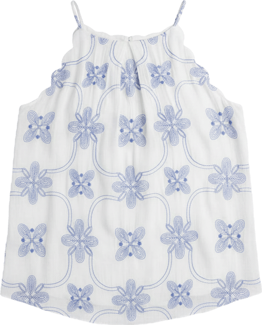Juniors' Embroidered Sleeveless Top
