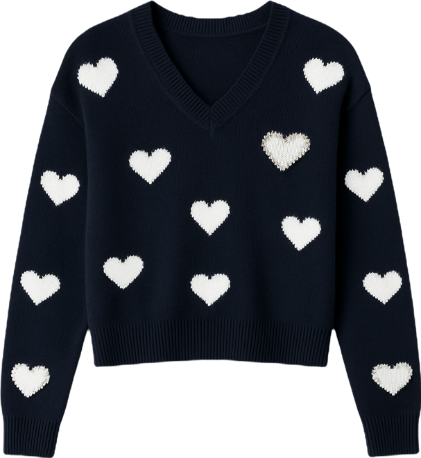 Juniors' Pull-On V-Neck Sweater
