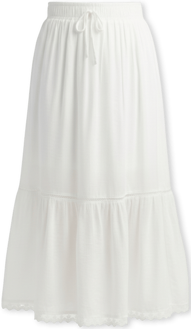 Juniors' Resort Solid Crinkle A-Line Skirt