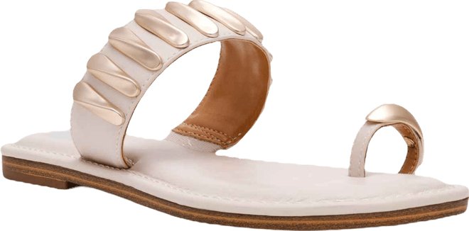 Women's Jayson Jewelry Embellished Thong Toe Ring Flat Sandals