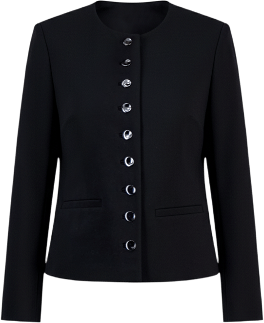 Women's Crewneck Button-Front Blazer