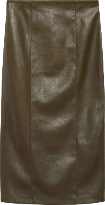 Women's Faux-Leather Pencil Skirt