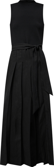 Women's Combined Woven Belt Dress