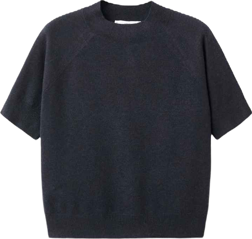 Women's Short-Sleeved Wool-Blend Sweater