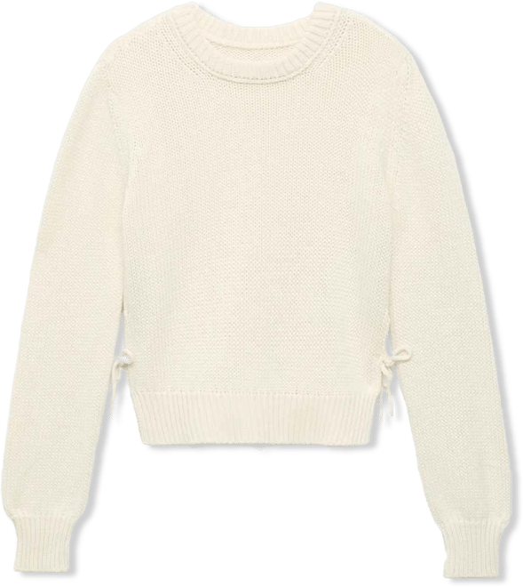 Women's Tie Slits Knitted Sweater