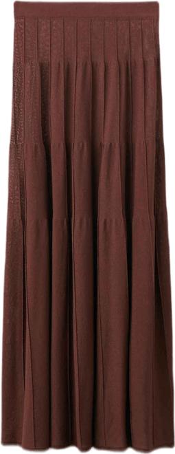Women's Seam Detail Knitted Long Skirt