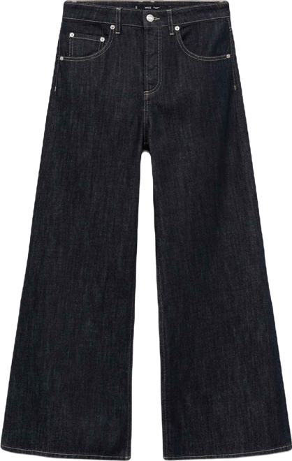 Women's Wide-Leg Button Jeans