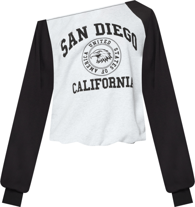 Women's San Diego Off Shoulder Raglan Sweatshirt