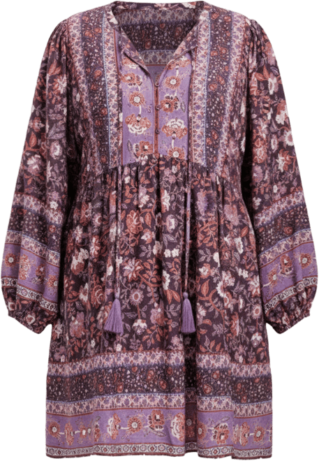 Women's Livvy Boho Border Print Mini Dress