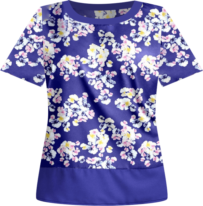 Women's Color Block Hem Top