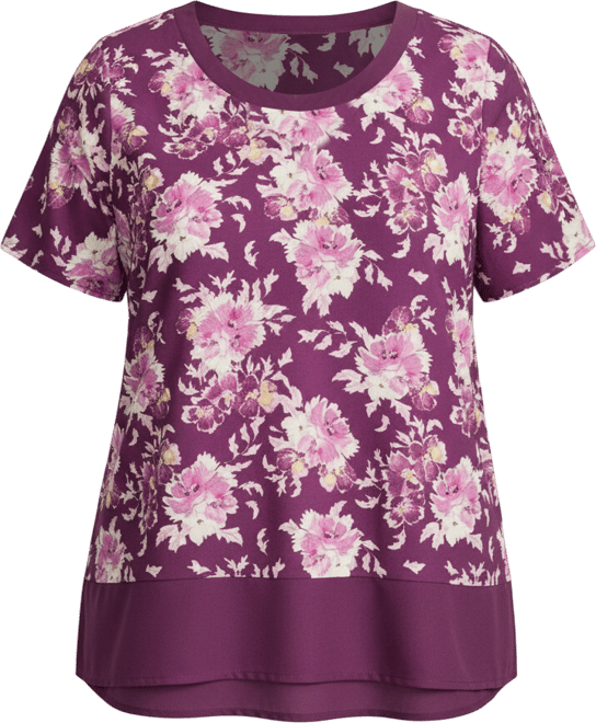 Women's Color Block Hem Top