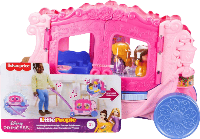 Disney Princess Pull-Along Musical Carriage with 2 Figures