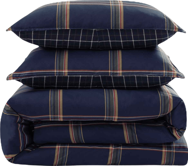 Beacon Plaid Cotton 2-Piece Comforter Set, Twin