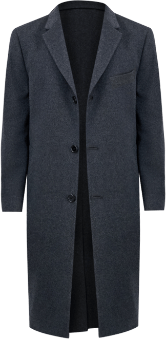 Men's Classic-Fit Solid Pure Cashmere Overcoat