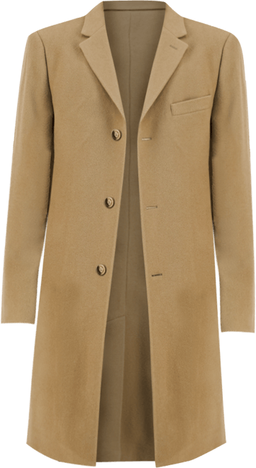Men's Classic-Fit Solid Pure Cashmere Overcoat