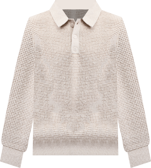 Men's Long Sleeve Waffle-Knit Polo Sweater, Macy's Exclusive