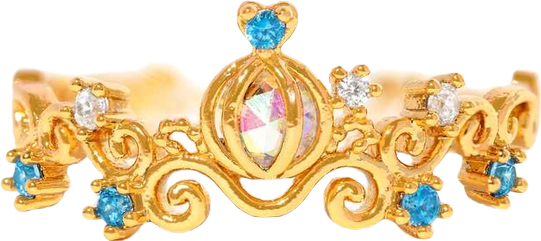 Disney Princess The Little Mermaid Ariel Crystal Gold Plated Rings