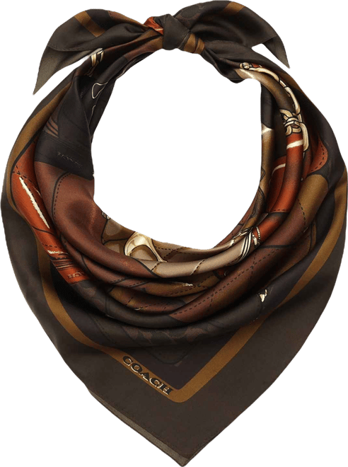 Stacked Handbag Printed Silk Scarf