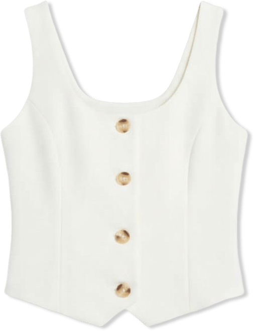 Juniors' Scoop Neck Sleeveless Vest