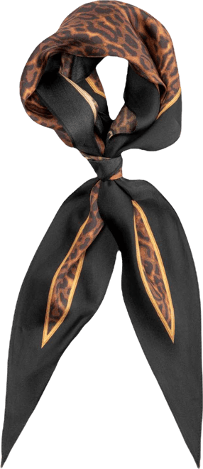 Animal-Print Small Diamond Silk Scarf