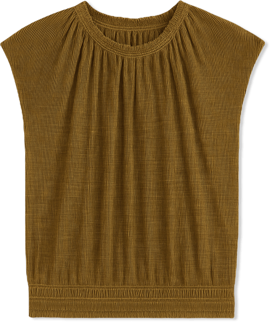 Petite Extended Cap Sleeve Crewneck Top