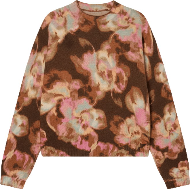 Petite Mock Neck Printed Sweater