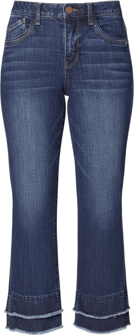 Petite "Ab" Solution Kick Flare Mid Rise Jeans