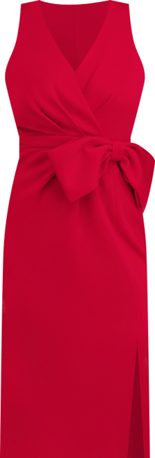 Petite Bow Detail Sleeveless Midi Dress