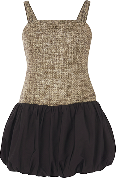 Women's Tweed Square Neck Sleeveless Dress
