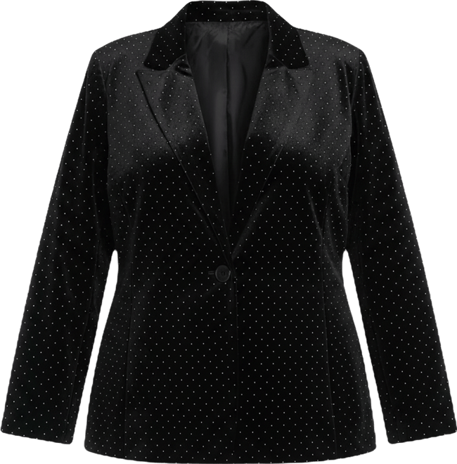Plus Size Embellished Blazer Jacket