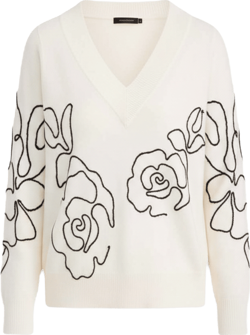 Women's Soutache V-Neck Sweater, Macy's Exclusive