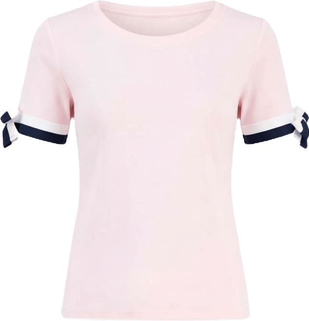 Nautica Women's Cotton Tie-Sleeve Top