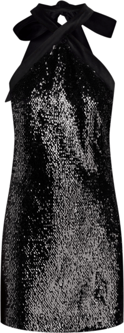 SIMKHAI Isla Halter Neck Sequin Mini Dress | Bloomingdale's