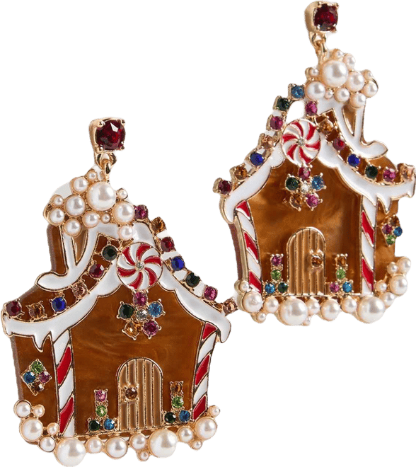 Gingerbread House Statement Earrings