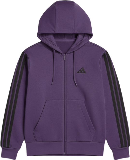 Men's Regular-Fit 3-Stripes Full-Zip Fleece Hoodie